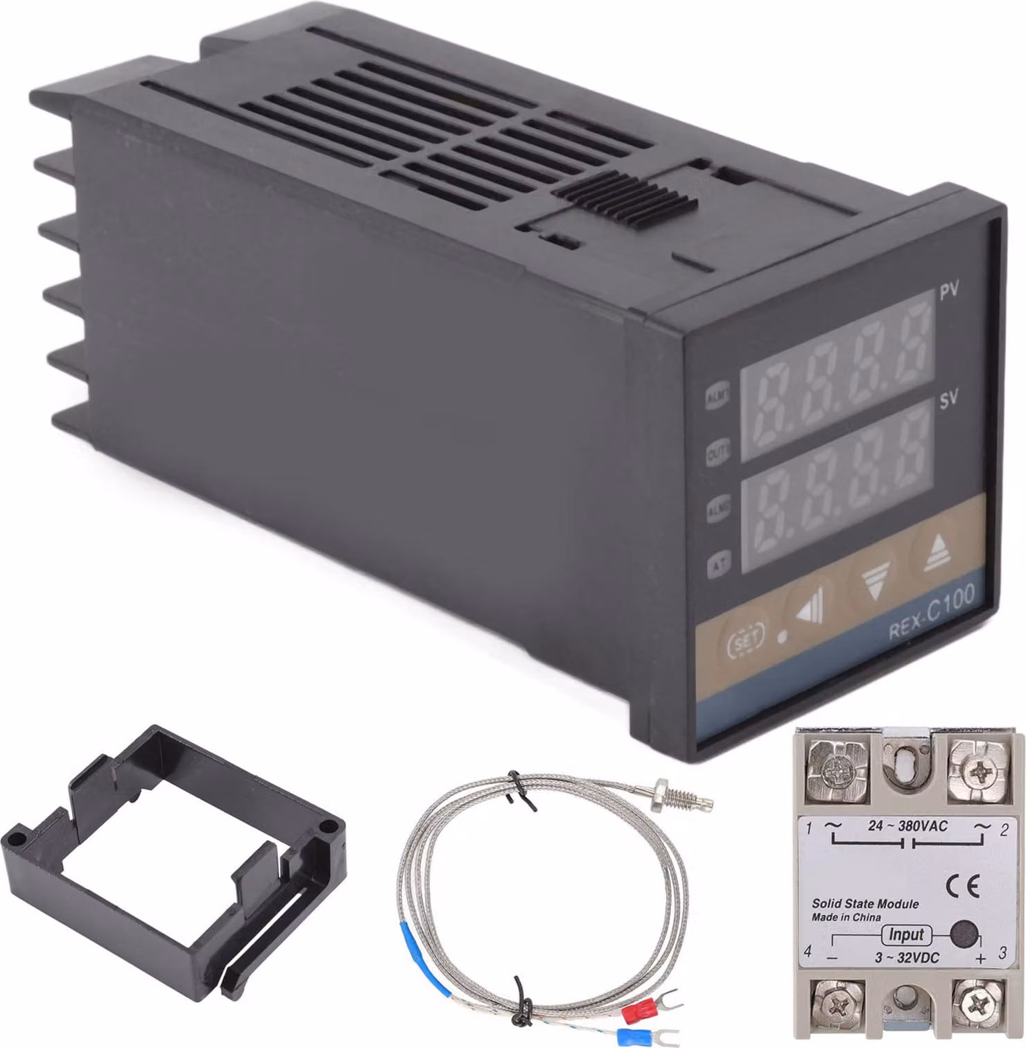 Regolatore di temperatura termostatico digitale PID, lungo, 100 V-240 V e 3,3 piedi, modulo relè termocoppia M6 tipo K imperiale