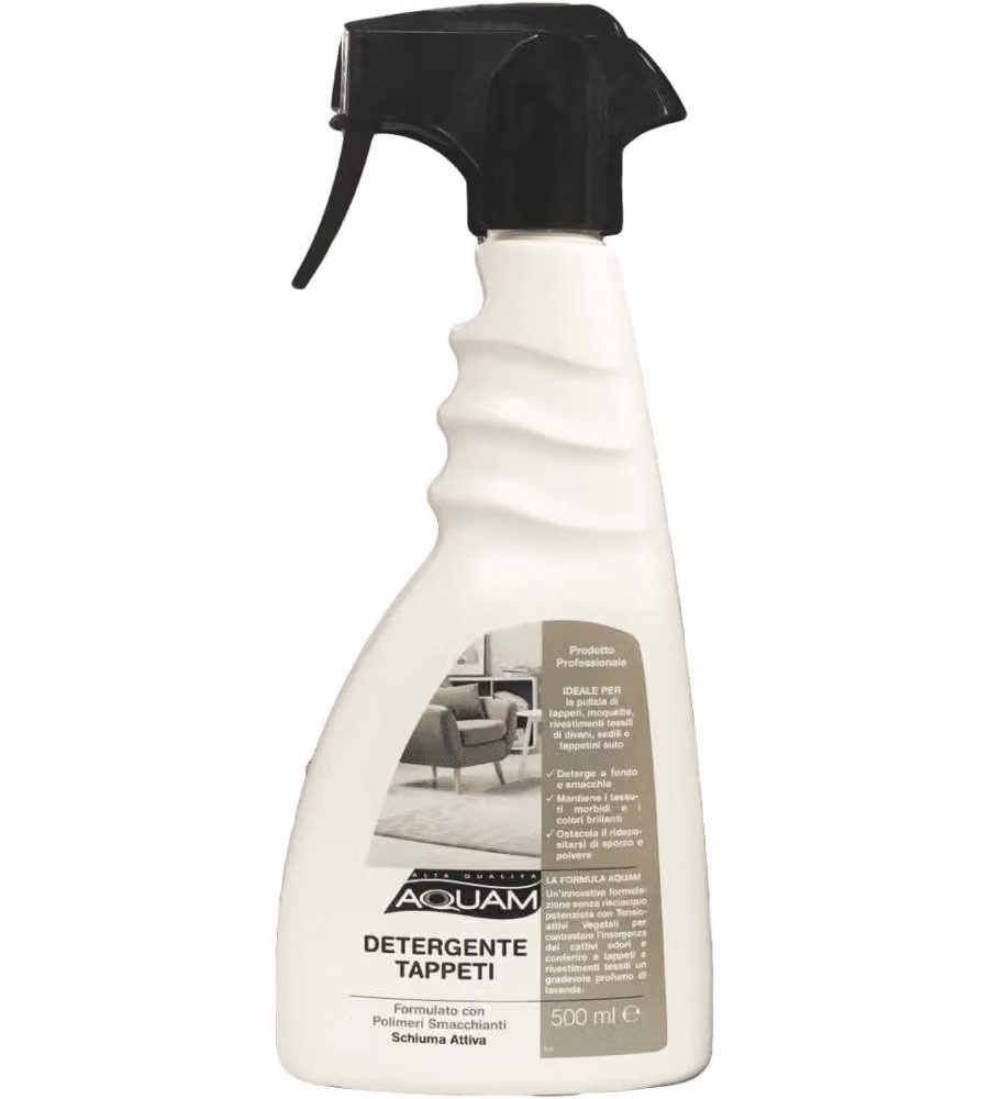 Aquam Detergente Tappeti Schiuma Attiva 500 ml per Pulizia Specifica