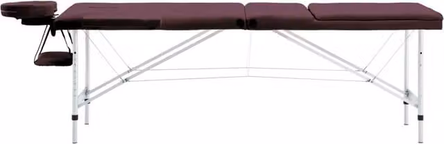 Lettino da Massaggio Professionale vidaXL in Alluminio con Rivestimento in Finta Pelle Viola e Poggiatesta Regolabile – 1