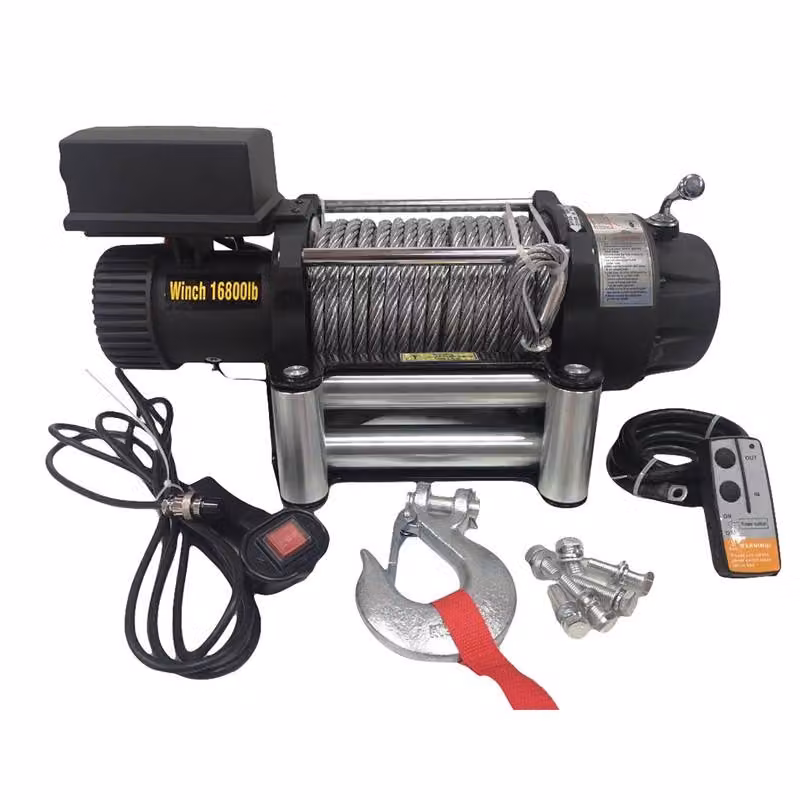 Varan Motors - SC16-8X-2 Argano elettrico 12V 7620KG 4500W, lunghezza argano 26m Ø11mm