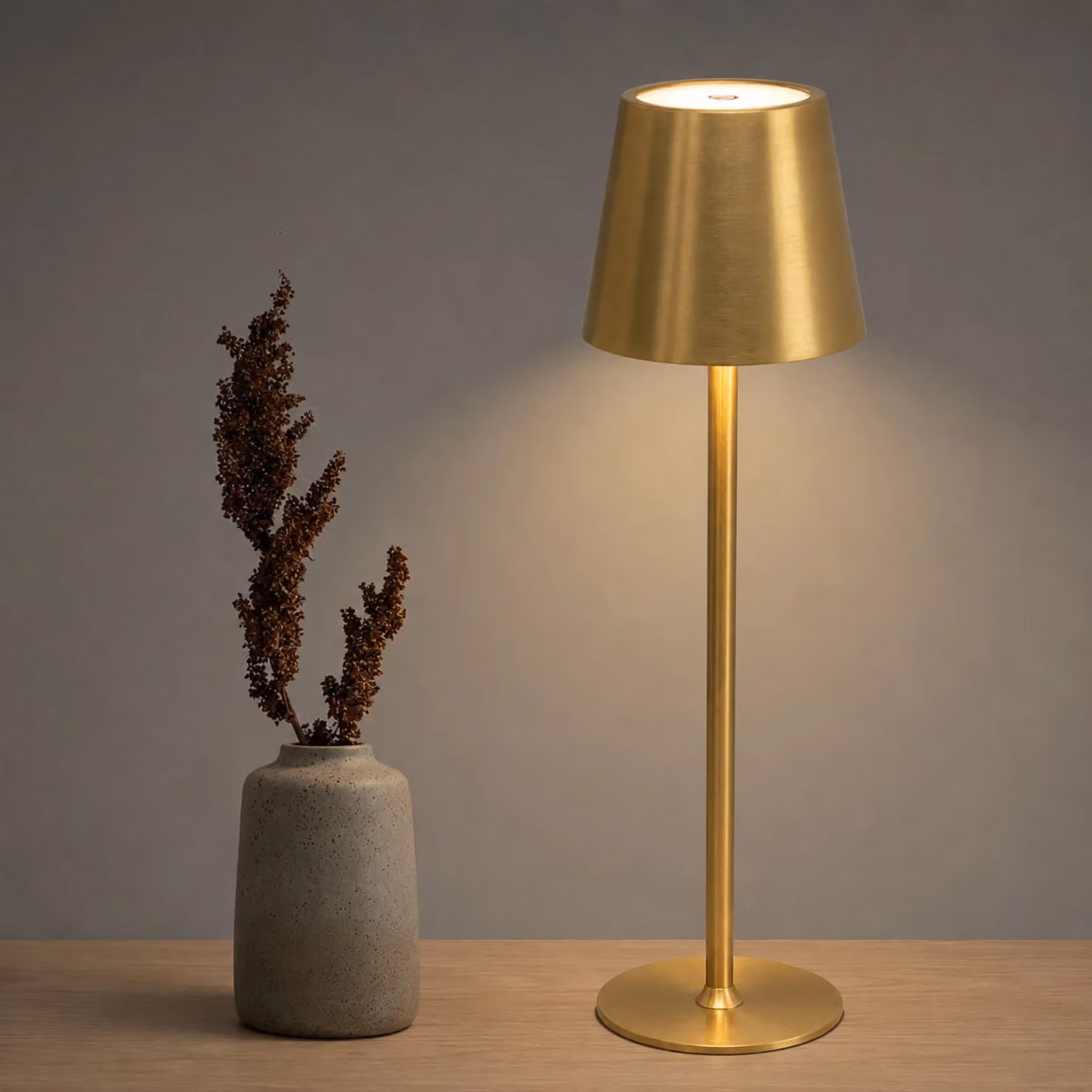 DICTROLUX Lampada da Tavolo LED Penelope Touch Gold Dimmerabile Cordless USB – 2