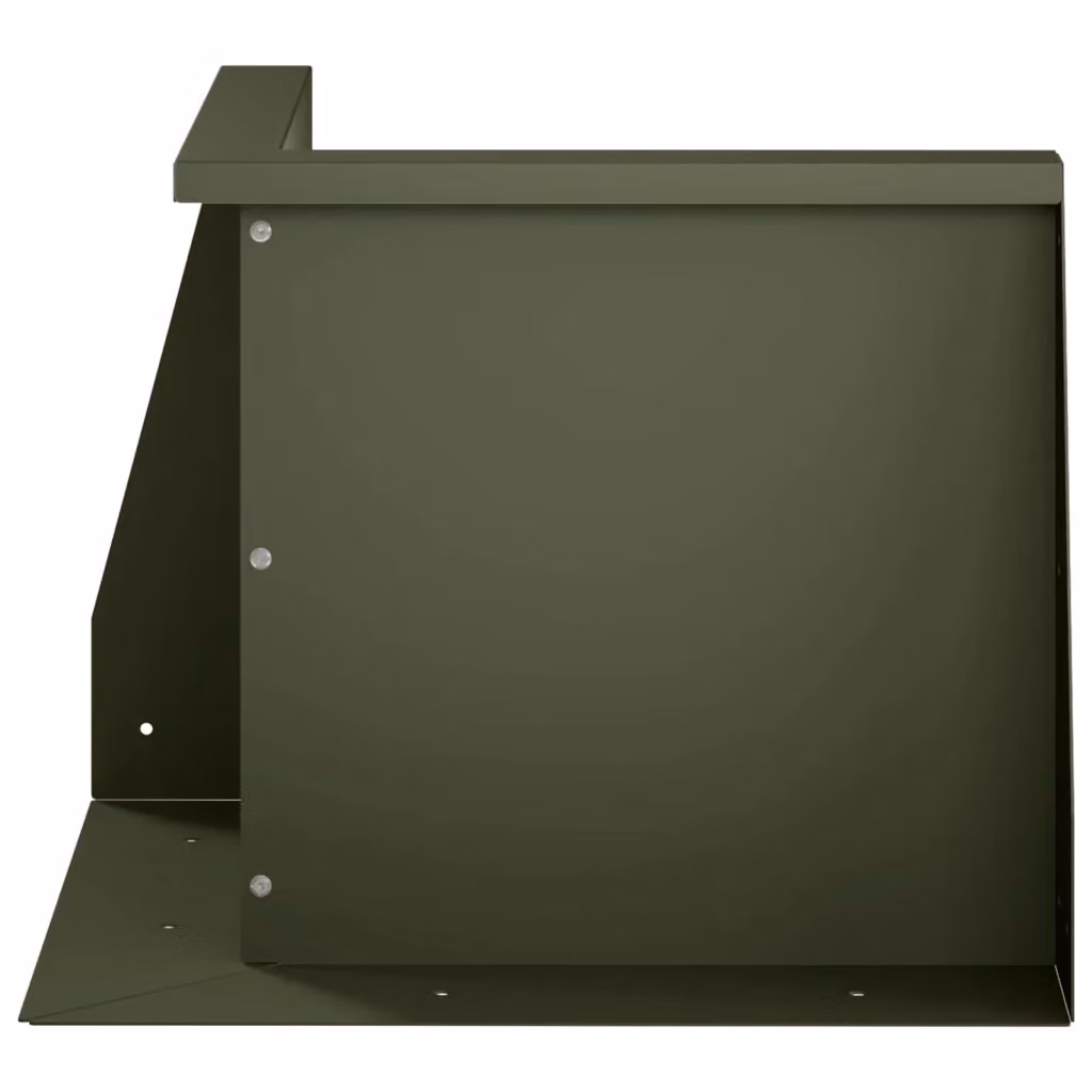 Set di 2 muretti di contenimento e aiuole rialzate Videx in acciaio color verde oliva L/P/H: 50 x 50 x 40 cm – 2
