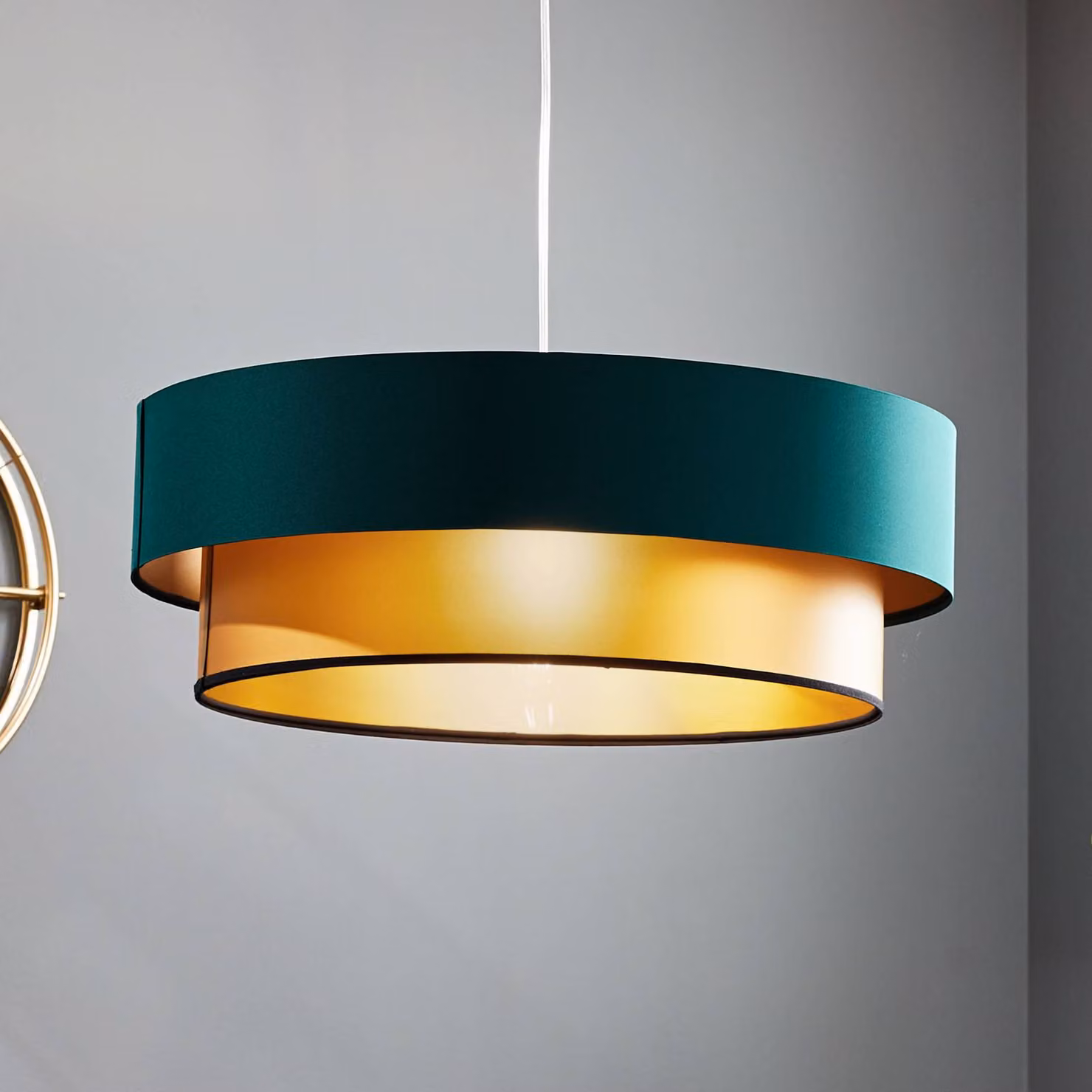 Lampada a sospensione Dorina Maco Design, dimmerabile, Verde, Soggiorno / Sala da pranzo, Plastica, Moderno, Lampada a sospensione