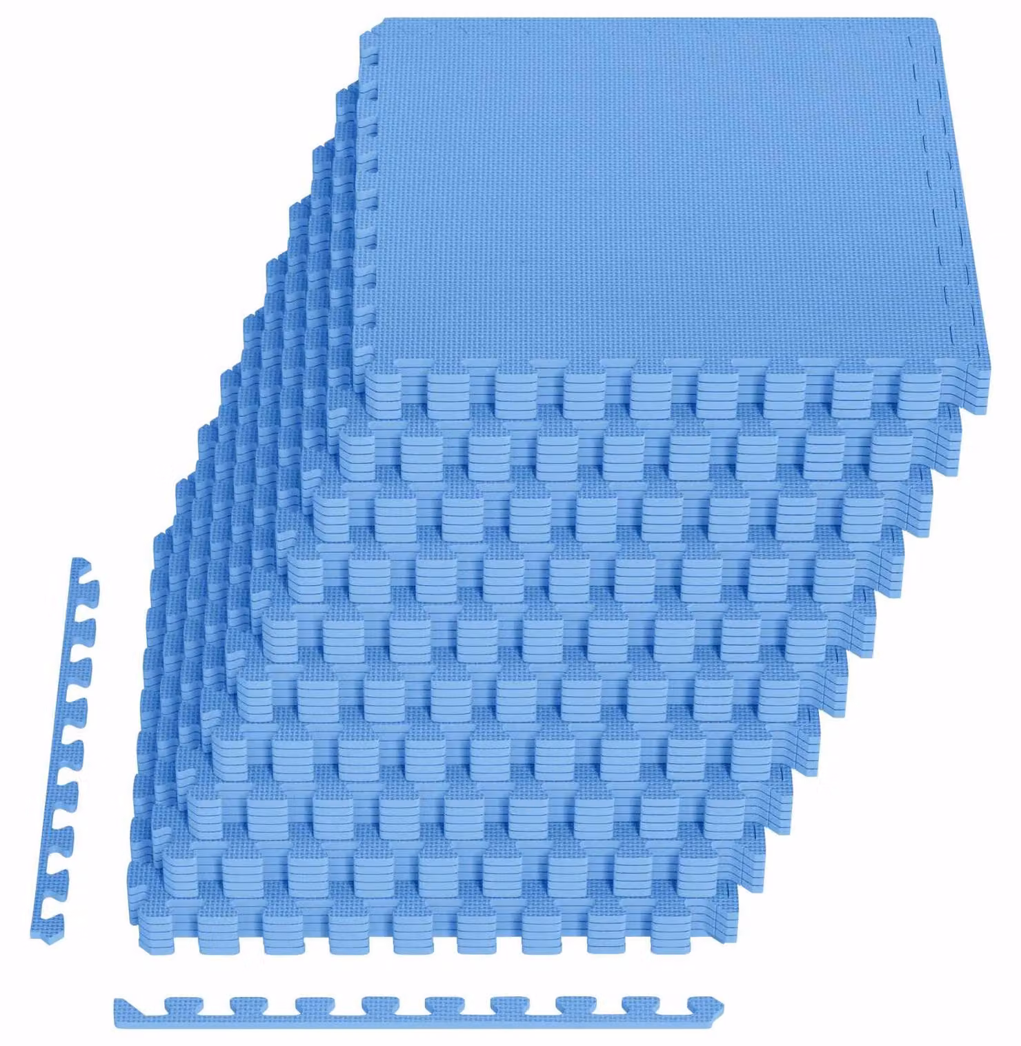 Tappetini protettivi per piscine, confezione da 40 pezzi, colore blu, superficie totale 14,4 m², realizzati in schiuma EVA