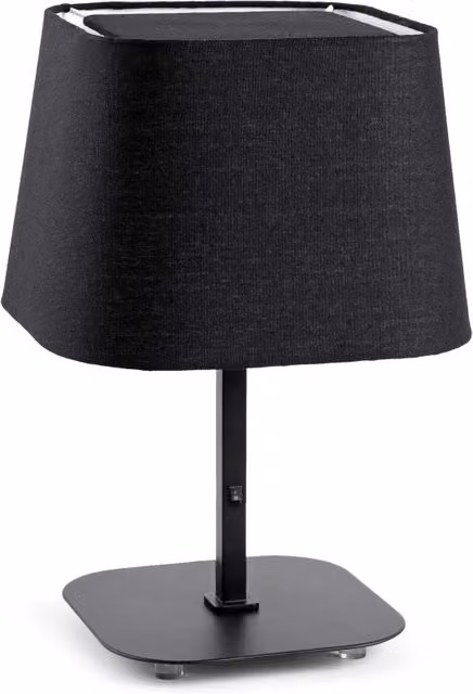Lampada da Tavolo Faro Barcelona Sweet in Metallo e Tessuto Nero