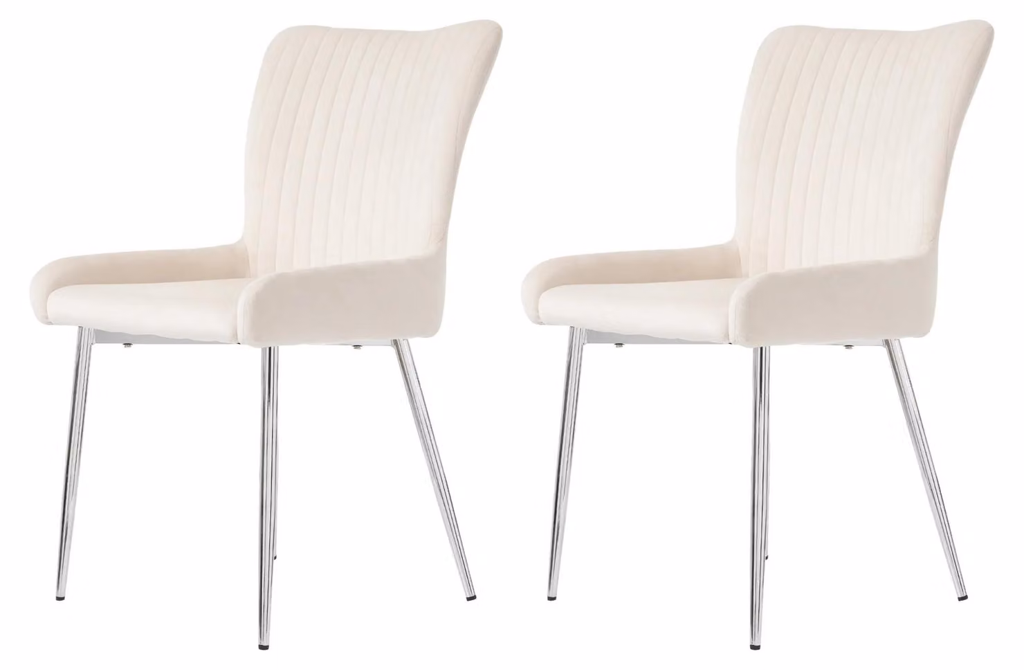 Sedie da pranzo - Sedie in velluto - Poltrone - Sedute confortevoli - Gambe in metallo - Design compatto