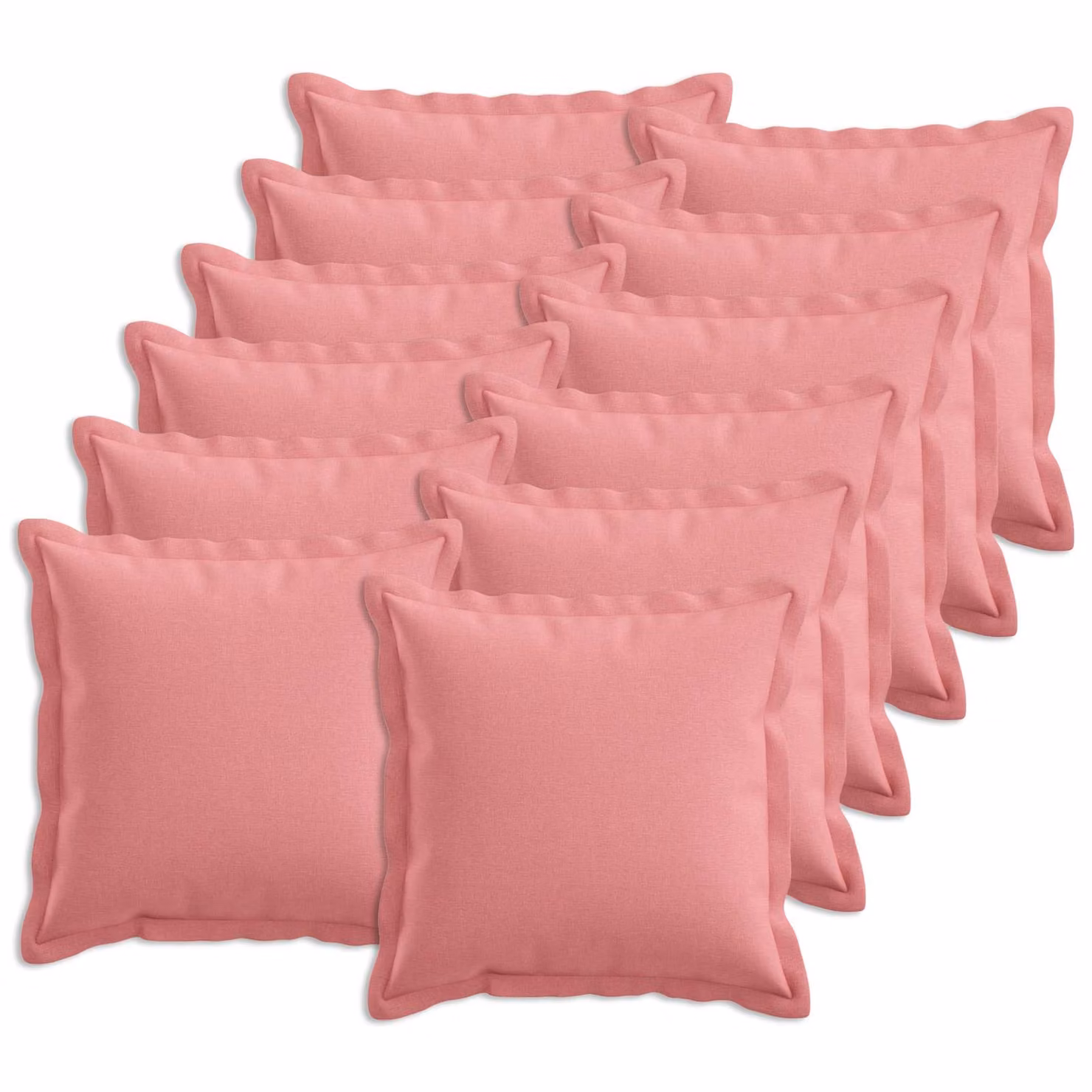 Set di 12 federe vidaXL HOUTEN rosa, forma quadrata, L/P: 50 x 50 cm