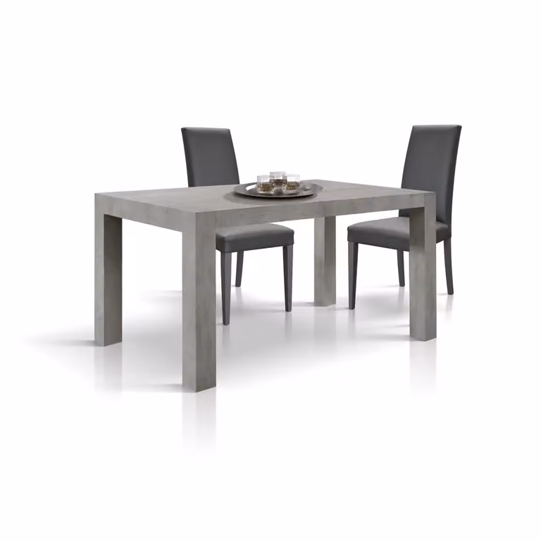 Tavolo MARZAMEMI grigio effetto cemento allungabile 160×90 cm – 240×90 cm