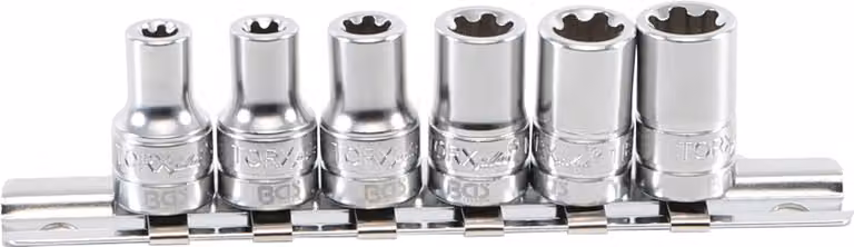 BGS Set di chiavi a bussola T-Profile Plus (per Torx Plus) azionamento quadro 6,3 mm (1/4") SW 6EP - 12EP 6 pezzi - 9588