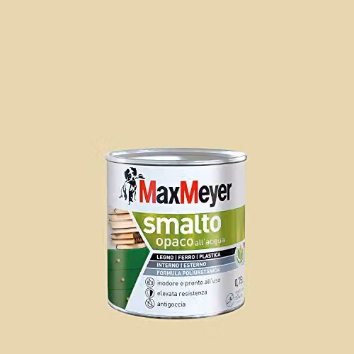 MaxMeyer Smalto Opaco all'acqua Poliuretanico Panna 0,75 l
