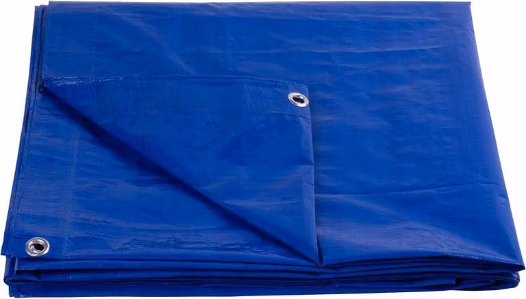 Telo Tarpaulin Standard 6x10, per copertura, 80 g/m2, blu, con occhielli