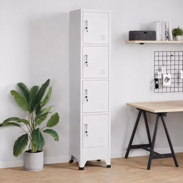 Locker Cabinet With 4 Compartments 38x45x180 Cm
