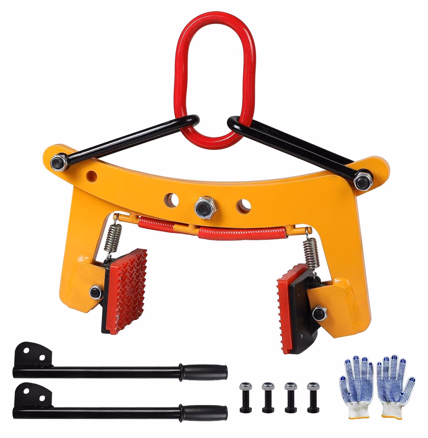 Morsetto a leva, capacità da 6 a 24 cm, portata massima di 325 kg, con maniglie, realizzato in acciaio legato