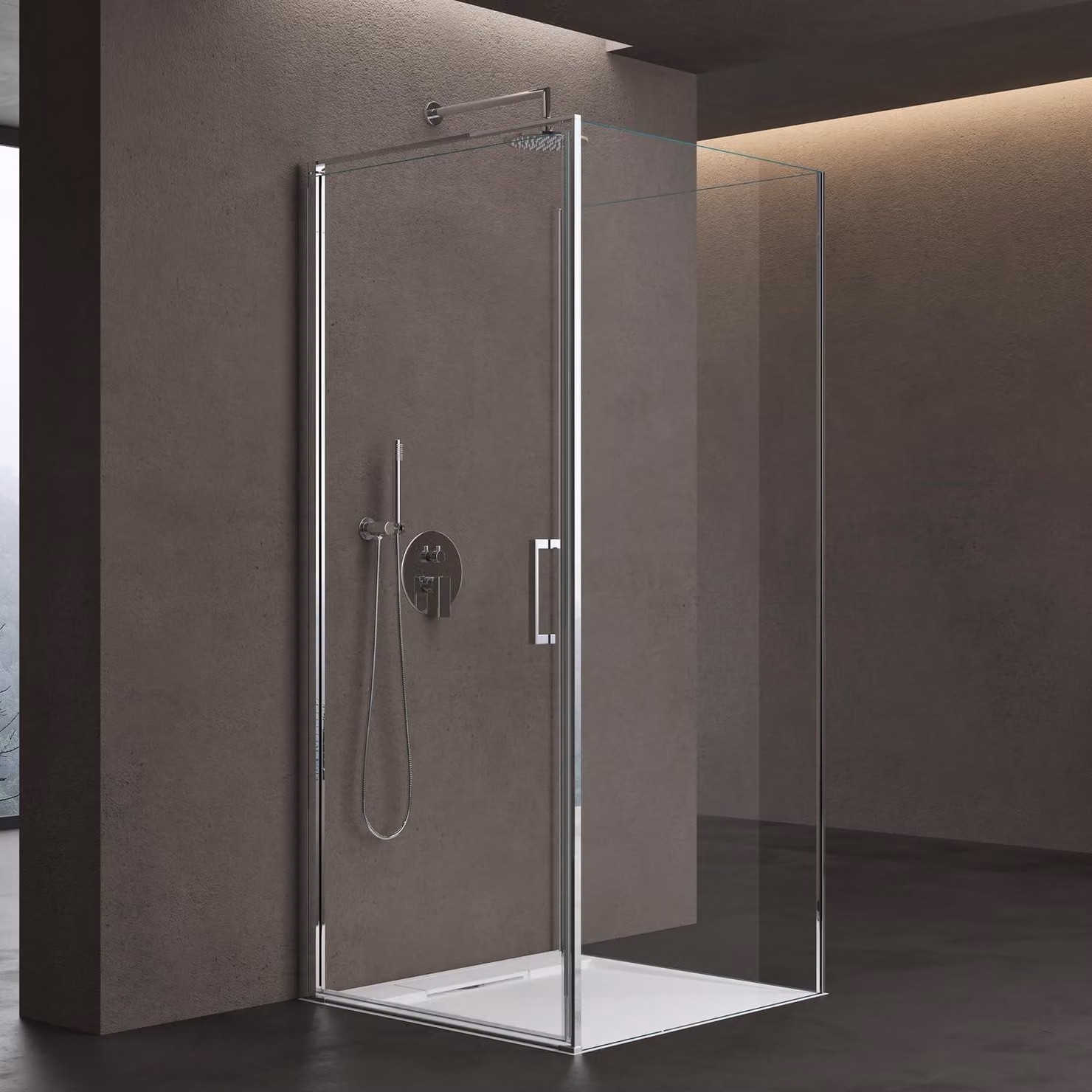 doporro Box Doccia 75x75x75cm con Piatto Doccia, Cabina Bagno con Porta Doppia Vetro di Sicurezza ESG Vetro Trasparente Ravenna36UK