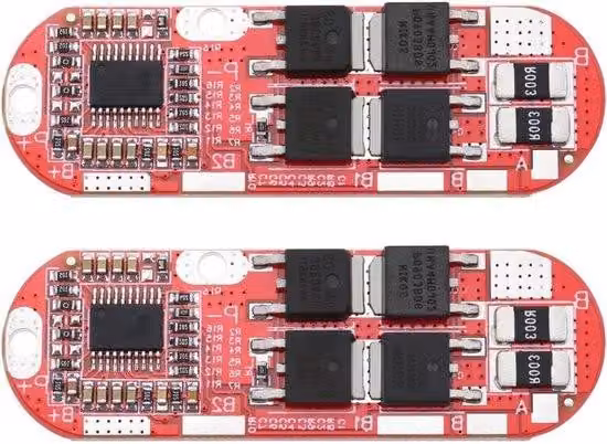 Piastra di protezione per batteria al litio 20A 4S 18650, rossa, 55x18 mm