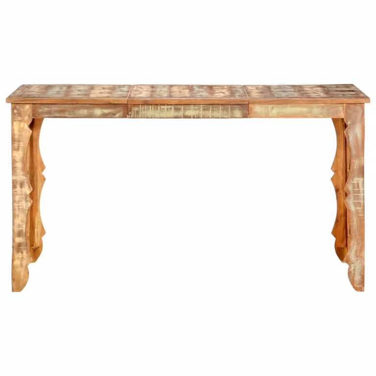 vidaXL Tavolo da pranzo 140×70×76 cm Legno massiccio riciclato