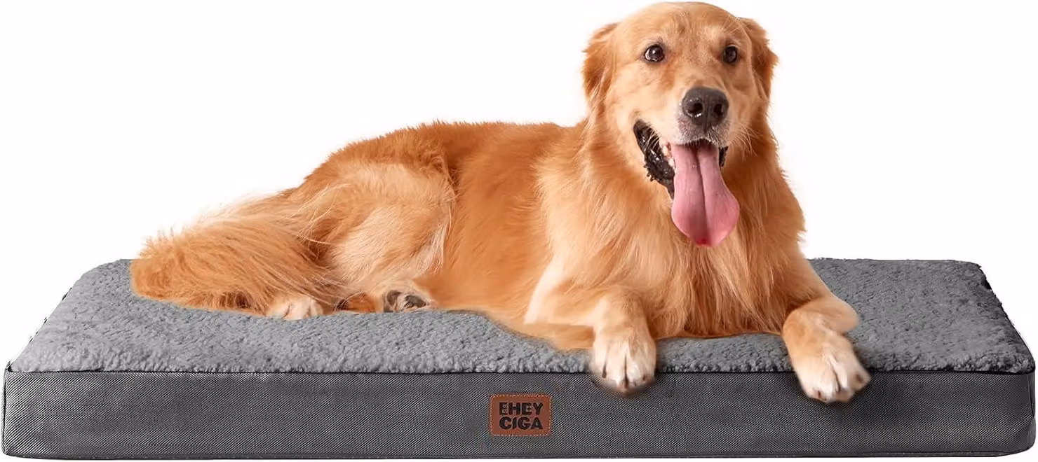 Cuccia ortopedica per cani di grossa taglia - XL - 112 x 81 cm - lavabile - grigia