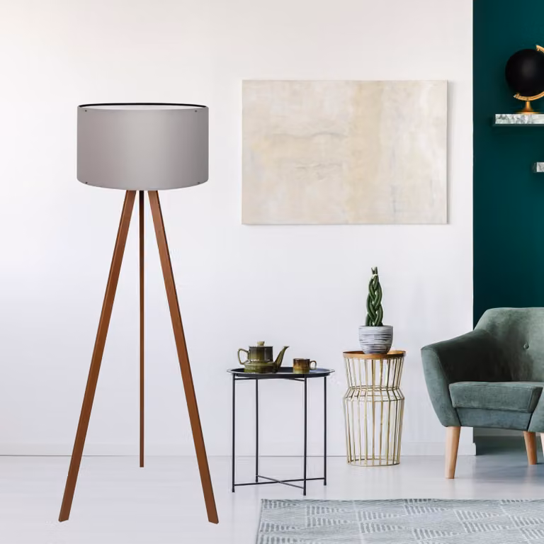 Lampada da terra 'Newport' 1 x E27 Grigio