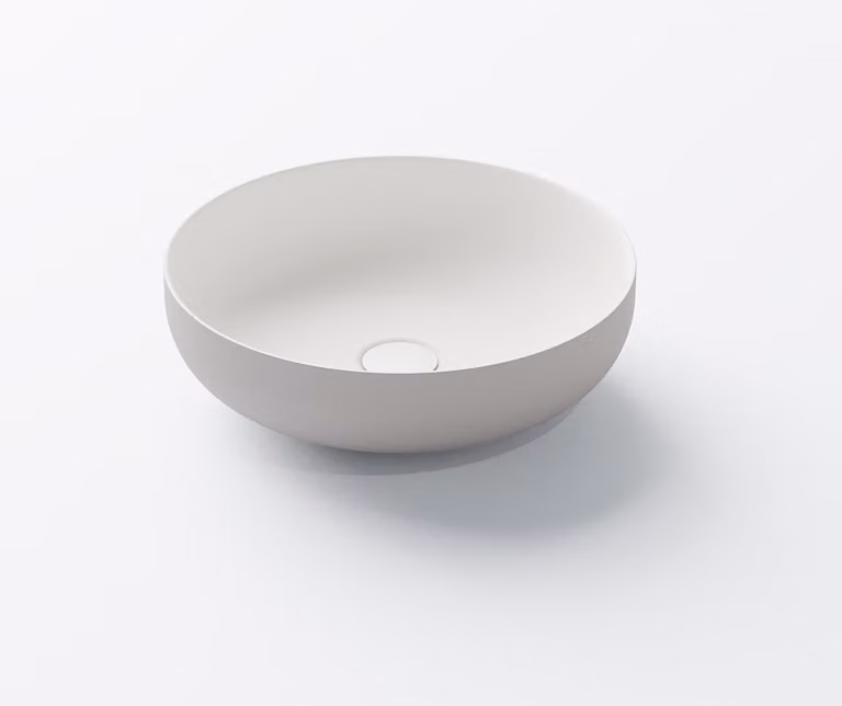Steinberg Série 440 lavabo à poser, rond, sans trop-plein, 400x400x120mm, SOLIDSurface, 440612003, 440612003