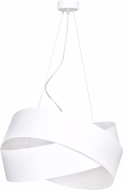 Lampada a sospensione moderna Luceart-Classic in acciaio inossidabile bianco e cromo con design a anello