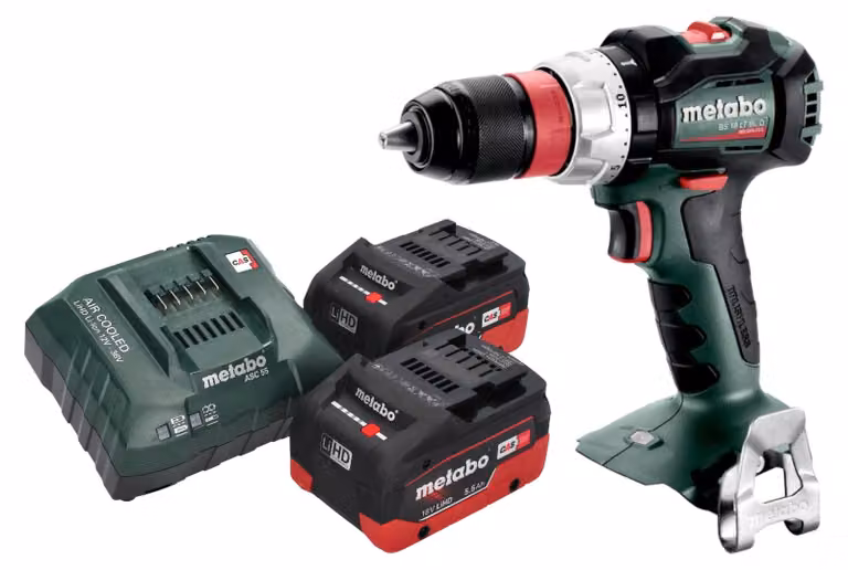 Metabo BS 18 LT BL Q trapano avvitatore a batteria 18 V 75 Nm brushless + 2x batteria LiHD 5,5 Ah + caricatore