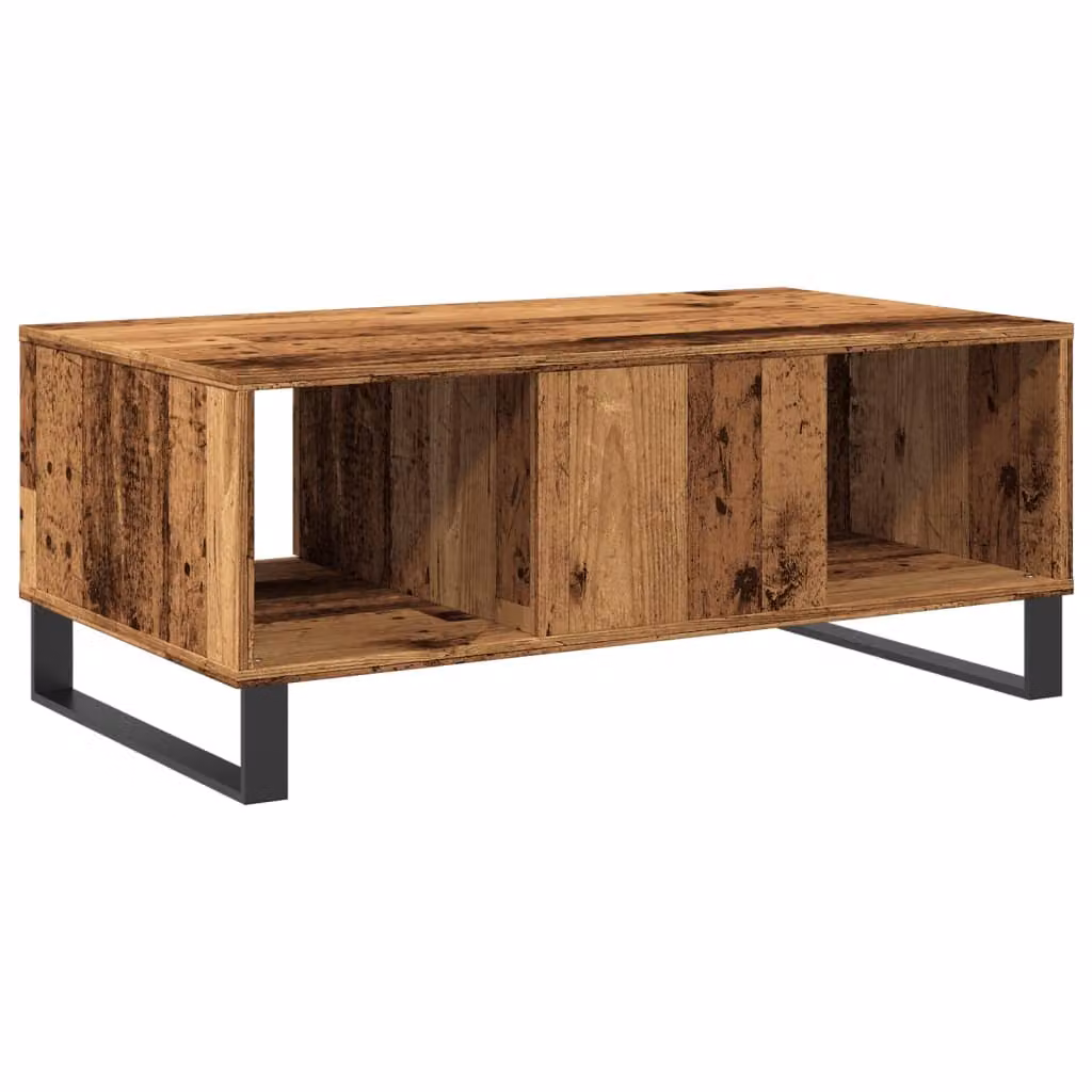 Tavolino da Salotto Legno Antico 90x50x36,5 cm in Truciolato