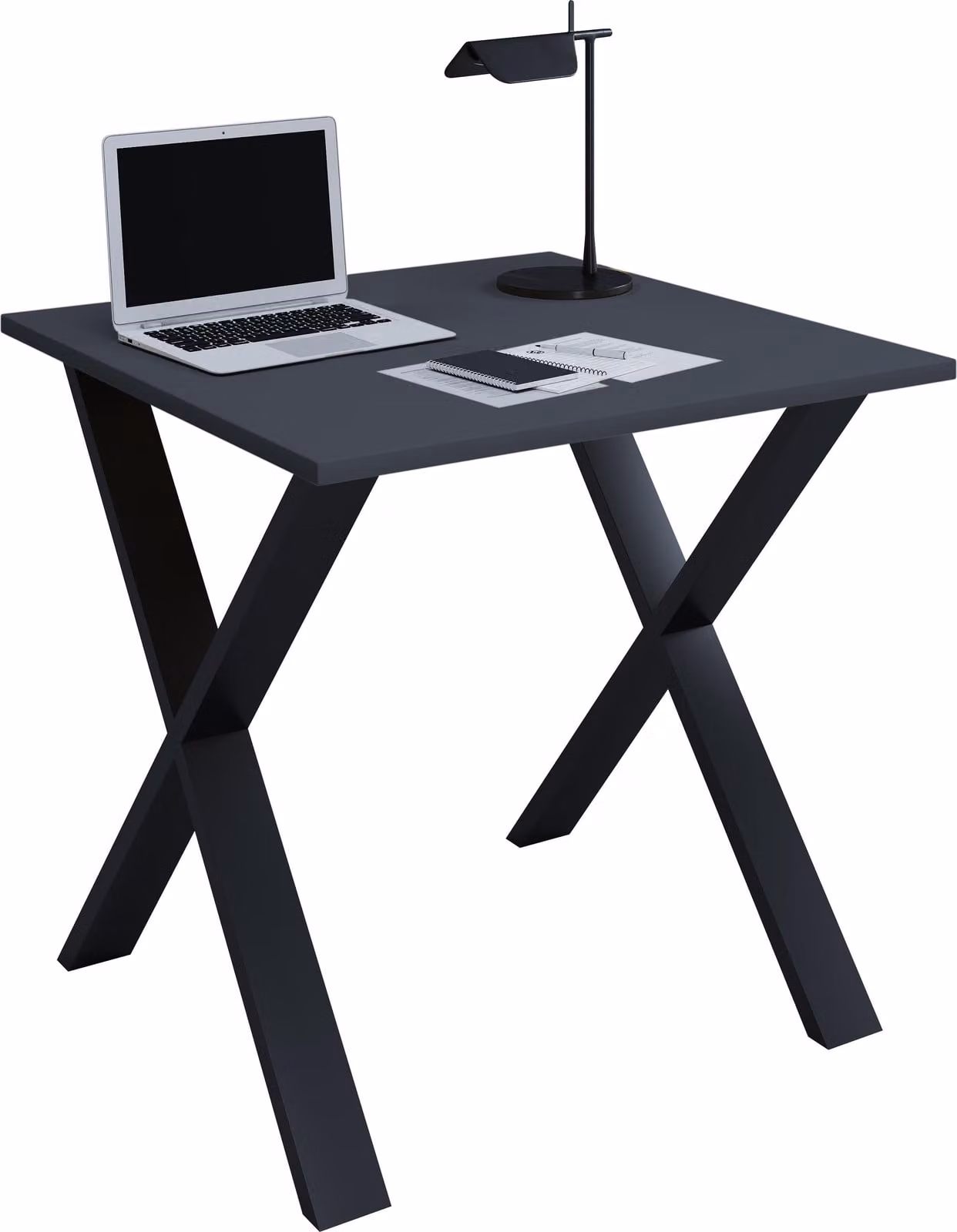Scrivania in legno | H. 76 x W. 80 x T. 80 cm | Tavolo per computer semplice | piedini in metallo di alta qualità | Tavolo da lavoro | Mobili da ufficio - Lona X