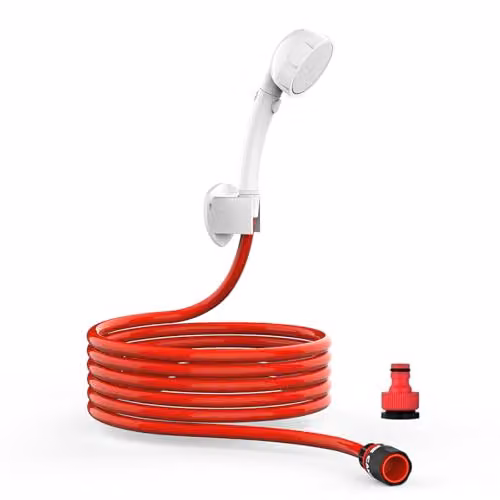 CAMPLUX - Soffione doccia a mano con tubo flessibile da 3 m, soffione doccia portatile ad alta pressione con interruttore ON/OFF
