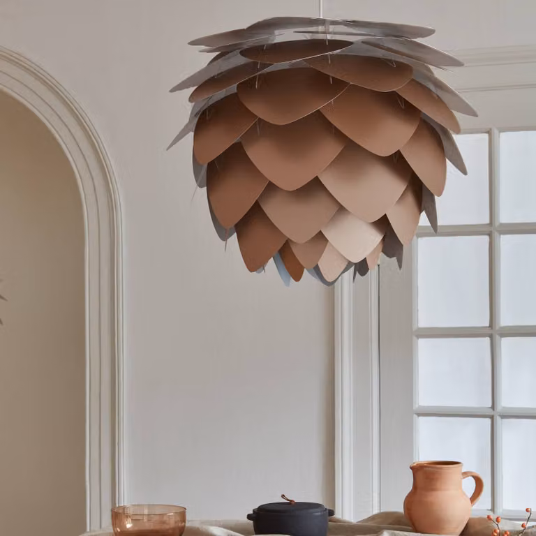 UMAGE Lampada a sospensione Aluvia mini, dimmerabile, Bronzo / Ottone antico, Soggiorno / Sala da pranzo, Alluminio, Design, Lampada a sospensione