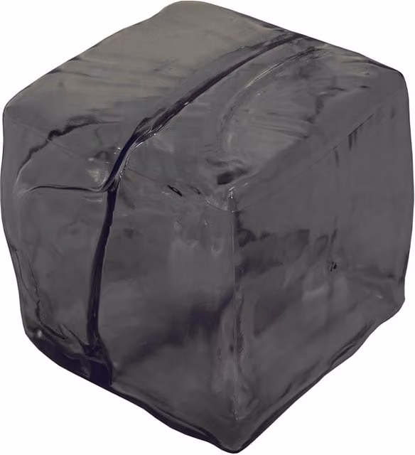 Tavolino Sturm Milano Giass moderno in plastica grigio e trasparente L/P/H: 35 x 35 x 35 cm