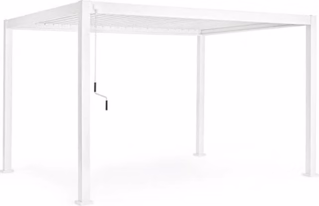 Pergola Ocean Iperbriko in alluminio e poliestere bianco L: 4 m, P: 3 m
