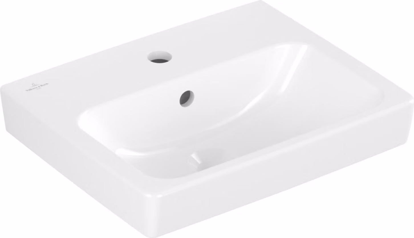 V&B Architectura lavabo 45x36,5 cm, B con, 1 rubinetto, w troppopieno, bianco C+