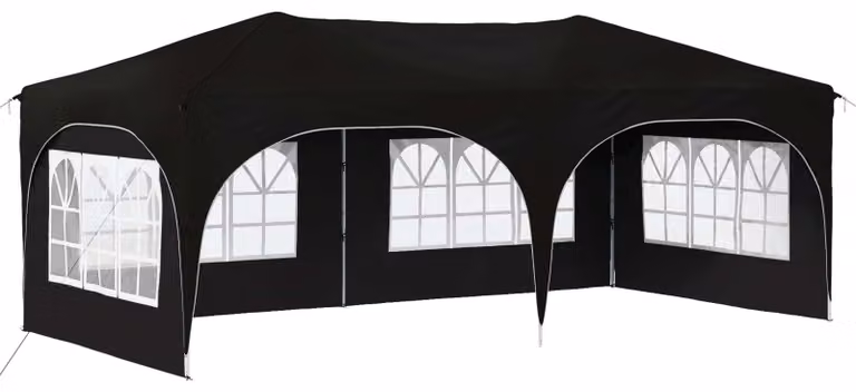 Tenda per feste a pop-up 575 x 288 x 245 cm Nero Tessuto Oxford