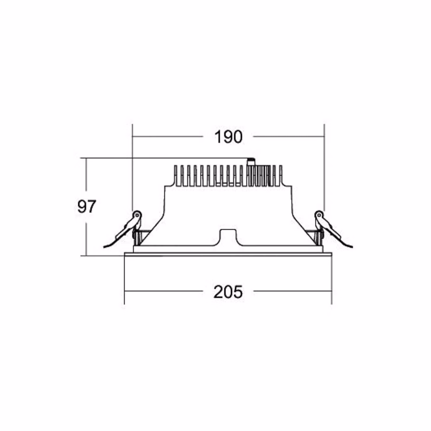 BRUMBERG Apollo Maxi, 3.000 K, bianco, liscio, rotondo, DALI dimmerabile, Bianco / Opale, Soggiorno / Sala da pranzo, Alluminio, Moderno, Downlight