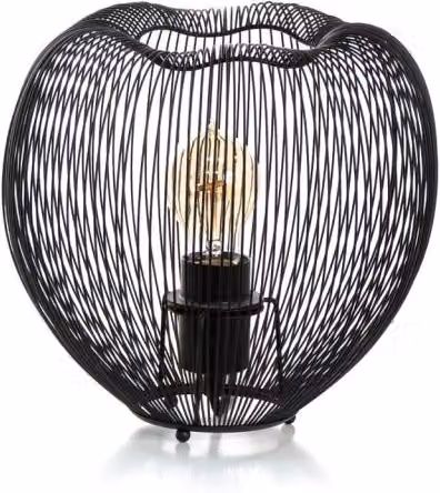 Lampada da Tavolo Industriale STONES in Metallo Nero con Attacco E27 – 1
