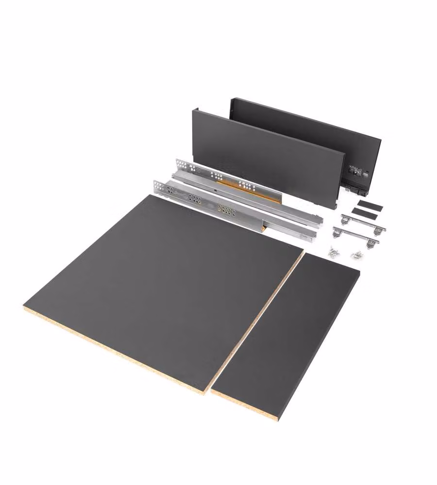 Emuca Kit cassetto per cucina o bagno con pannelli inclusi, 500 x 178 x 600 mm