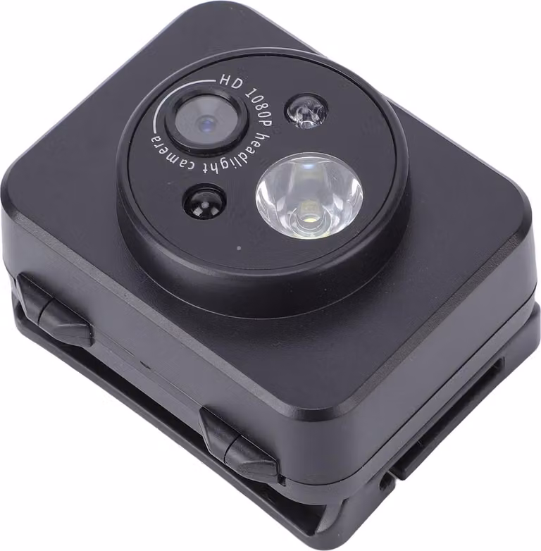 Telecamera montata sulla testa con luce LED, 2 MP, registrazione video 1080P per attività all'aperto, 64 G