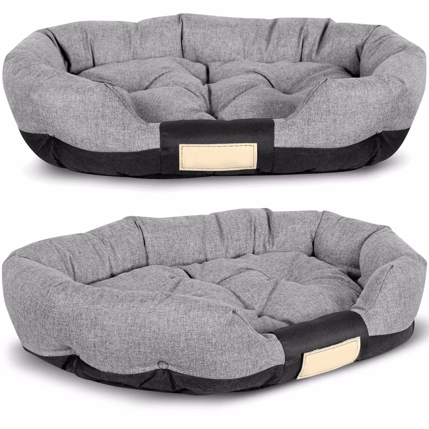 Grande cuccia per cani 75x50 cm e gatti, nera EDANTI