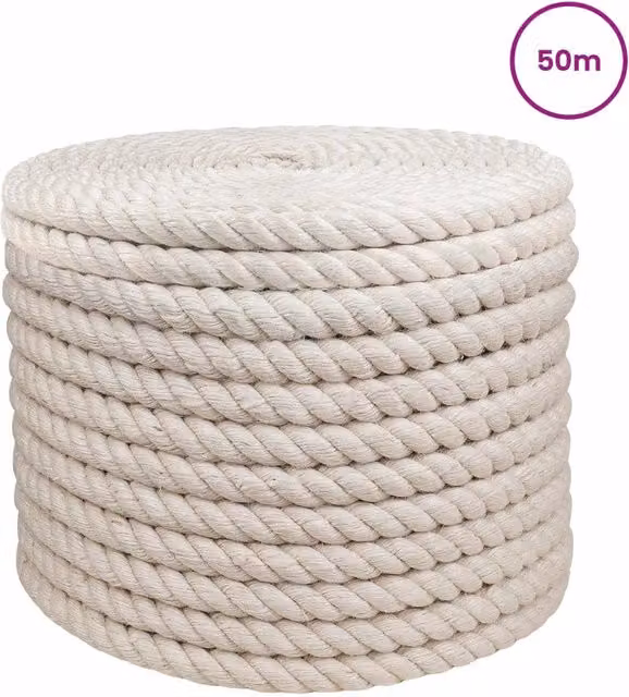 Corda in juta 100% naturale Design In, colore bianco