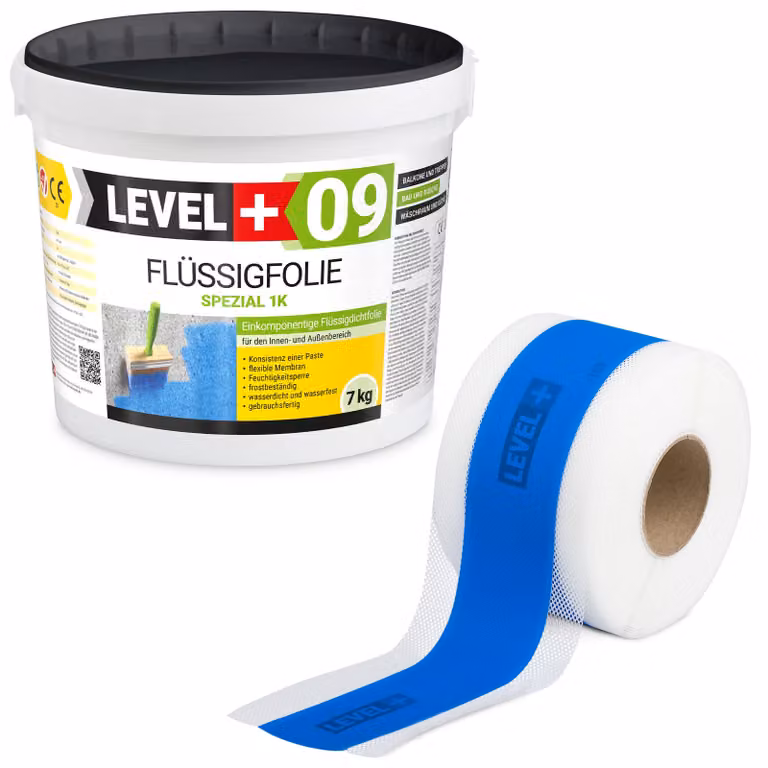 Foglio liquido 7kg nastro sigillante 10m set sigillante doccia bagno balcone barriera d'acqua SET82