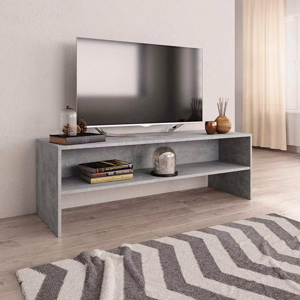 vidaXL Mobile Porta TV Grigio Cemento in Legno e MDF L/P/H: 120 x 40 x 40 cm