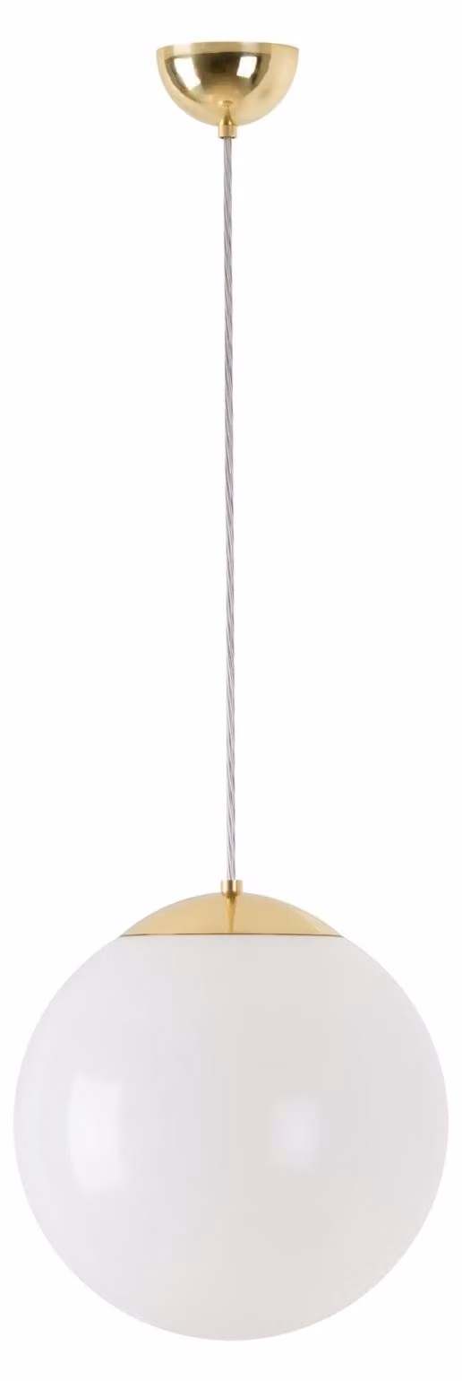 OSMONT ISI52902 ISIS S2 apparecchio a sospensione in plastica ottone lucido / bianco IP40 40W E27