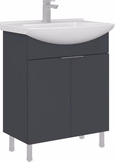 Mobile lavabo "Purus 65" - 65 x 50 x 83 cm - Antracite opaco