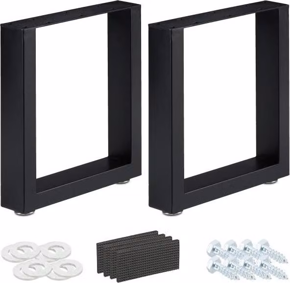 set di 2 runner da tavolo neri