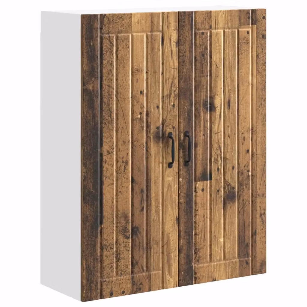 Armadietto a muro da cucina LUCCA vidaXL in legno marrone con ante a battente e ripiani interni L/P/H: 80 x 31 x 100 cm – 2