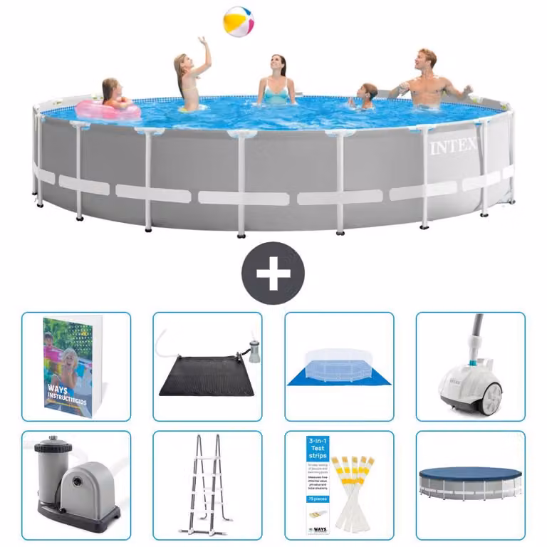 Struttura per piscina a forma di prisma - 549x122 cm - composta da 7 elementi - modello S600