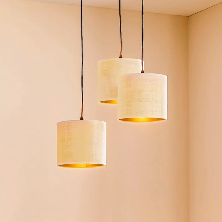 Lampada a sospensione Jari EMIBIG LIGHTING, dimmerabile, Bianco / Opale, Soggiorno / Sala da pranzo, Tessuto / Stoffa / Seta, Lampada a sospensione