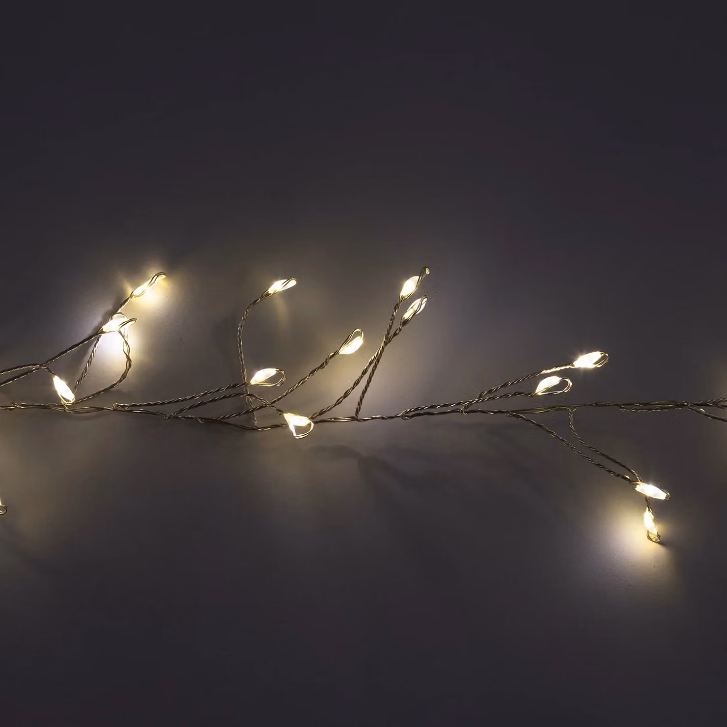 DICTROLUX Catena Luminosa con 1000 MicroLED Bianco Caldo e Colore Argento, Lunghezza: 13 m – 3
