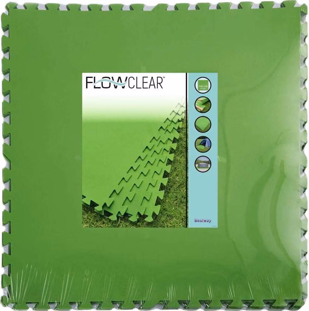 Bestway Protezioni Pavimento Flowclear 9 pz Verdi 5,47 m²