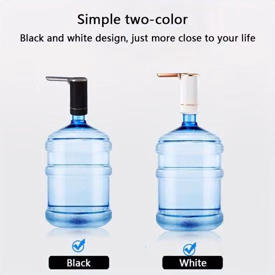 Pompa portatile per contenitori d'acqua, per secchi da 5 galloni (circa 19 litri), ricaricabile tramite USB, adatta al campeggio, 3 livelli di velocità, batteria da 1200 mAh, unità di erogazione dell'acqua leggera